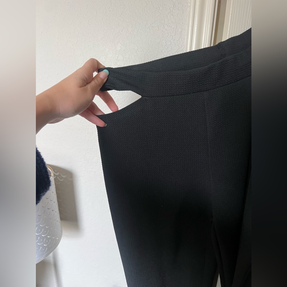 Black pants with cut outs